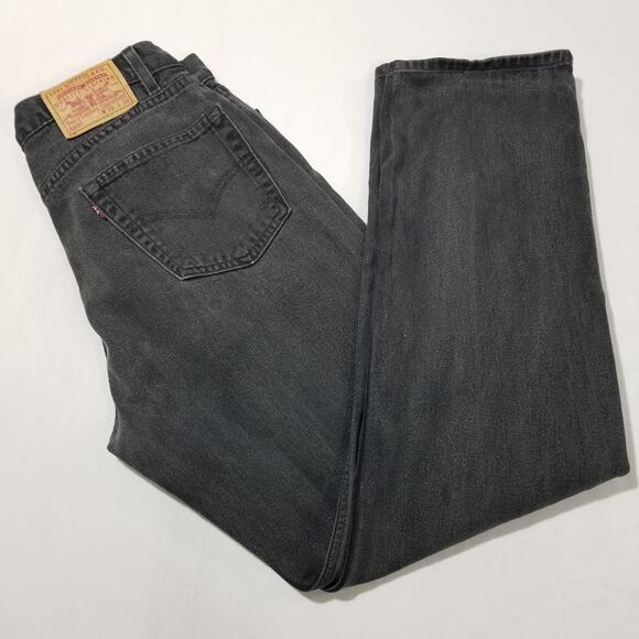 Vintage Levis 505 Jeans Mens 36x32 Straight Leg Regular Fit Y2K Black 100 Cotton - Picture 3 of 10